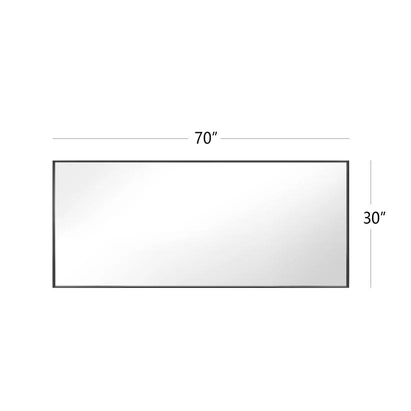 Reflections Sleek Modern Black Aluminum Framed Wall Mirror