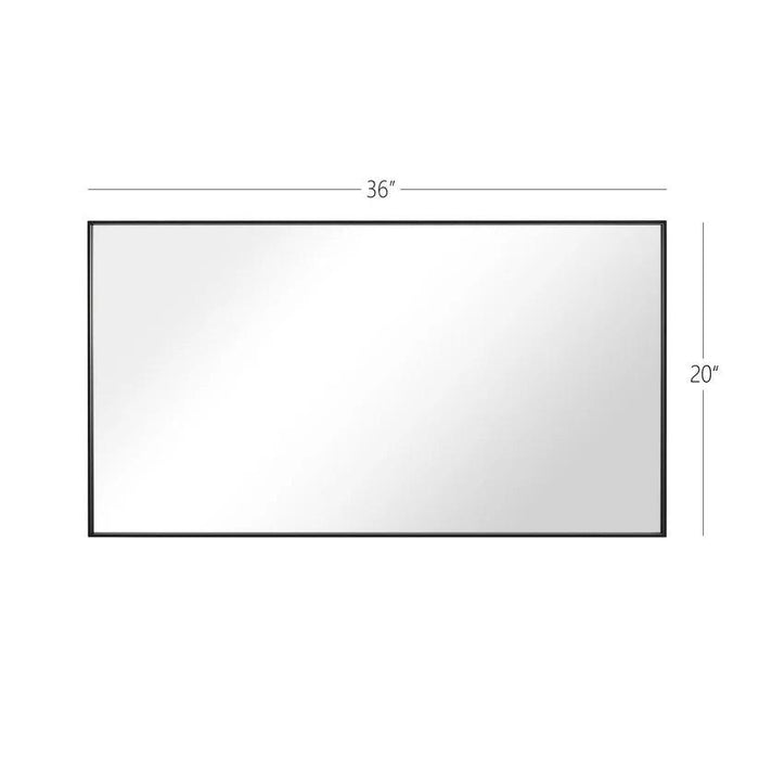 Reflections Sleek Modern Black Aluminum Framed Wall Mirror