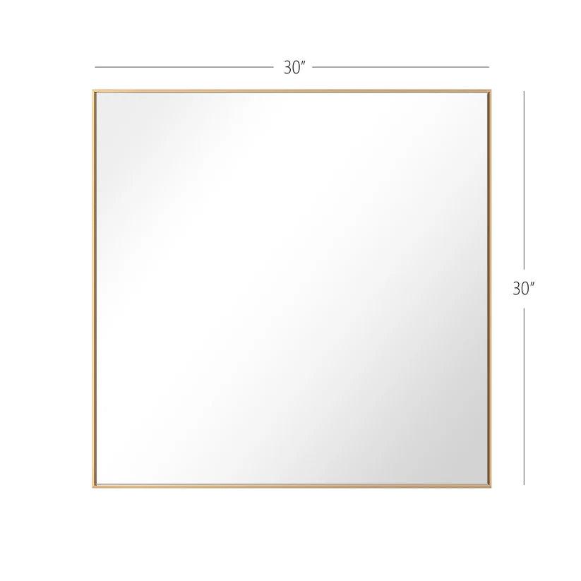 Reflections Sleek Modern Black Aluminum Framed Wall Mirror