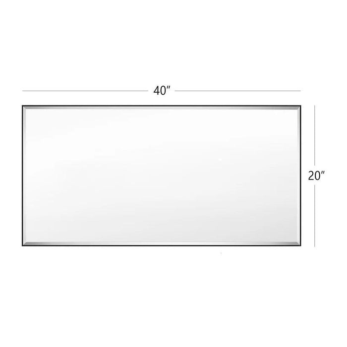 Espejo de pared biselado con marco de aluminio negro moderno y elegante Reflections