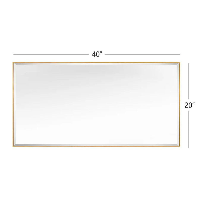 Espejo de pared biselado con marco de aluminio negro moderno y elegante Reflections