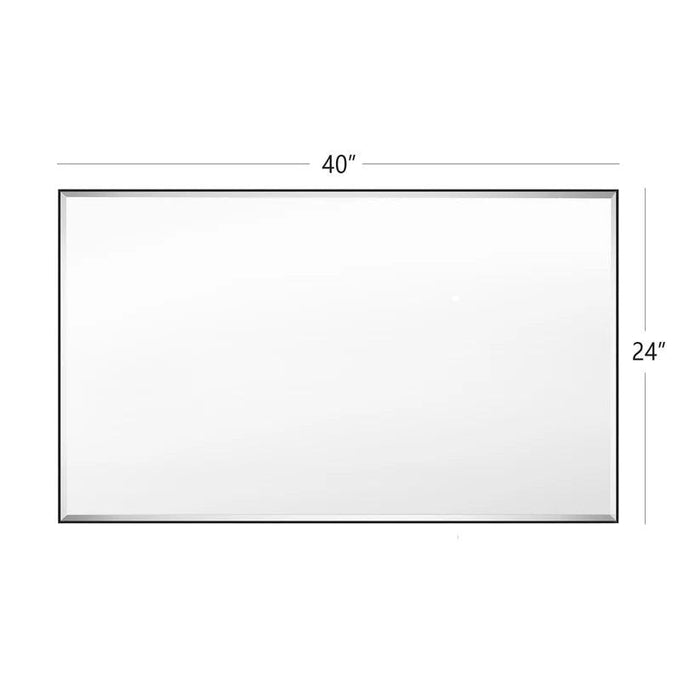 Espejo de pared biselado con marco de aluminio negro moderno y elegante Reflections