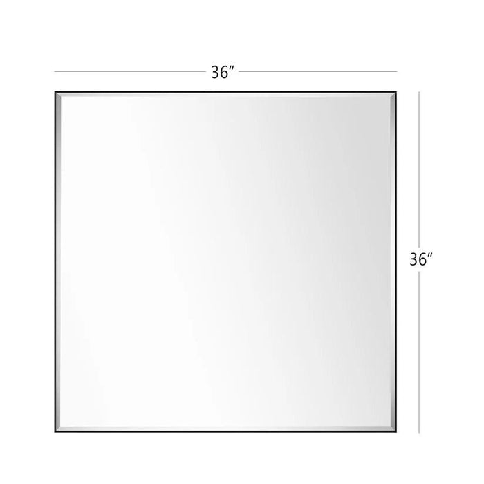 Espejo de pared biselado con marco de aluminio negro moderno y elegante Reflections