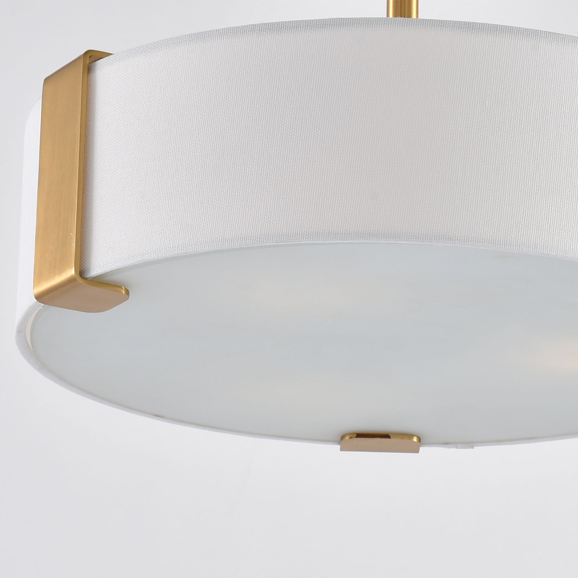 14 Inch Ella 3-Light Electroplate Golden Semi-Flush Mount Ceiling Light