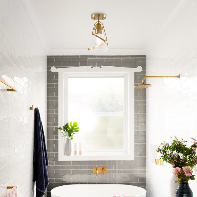 7 Inch Walker 1-Light Semi-Flush Mount Ceiling Light