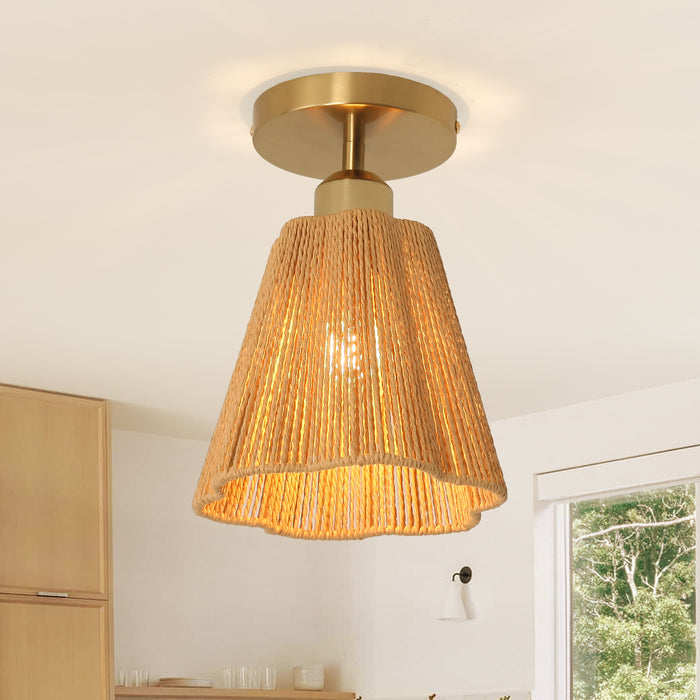 7 Inch Yves 1-Light Semi-Flush Mount Ceiling Light