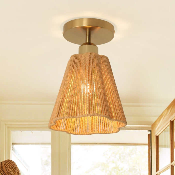 7 Inch Yves 1-Light Semi-Flush Mount Ceiling Light