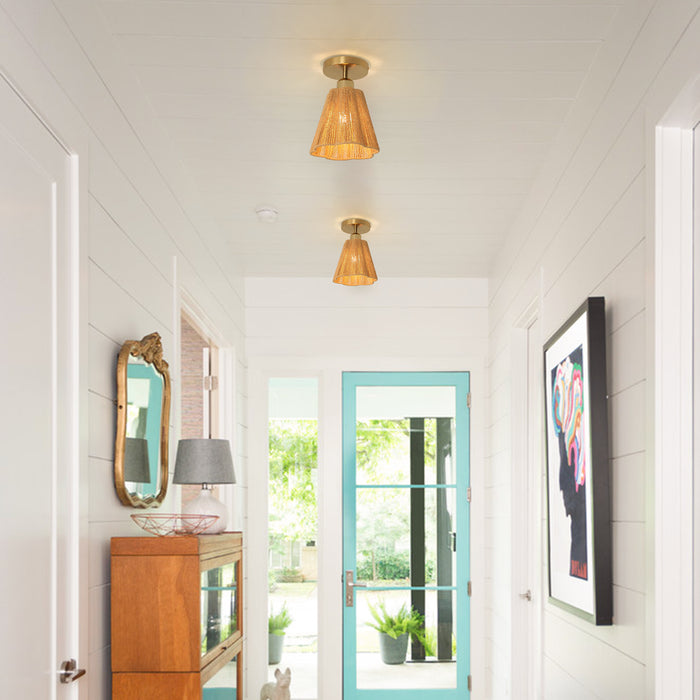 7 Inch Yves 1-Light Semi-Flush Mount Ceiling Light
