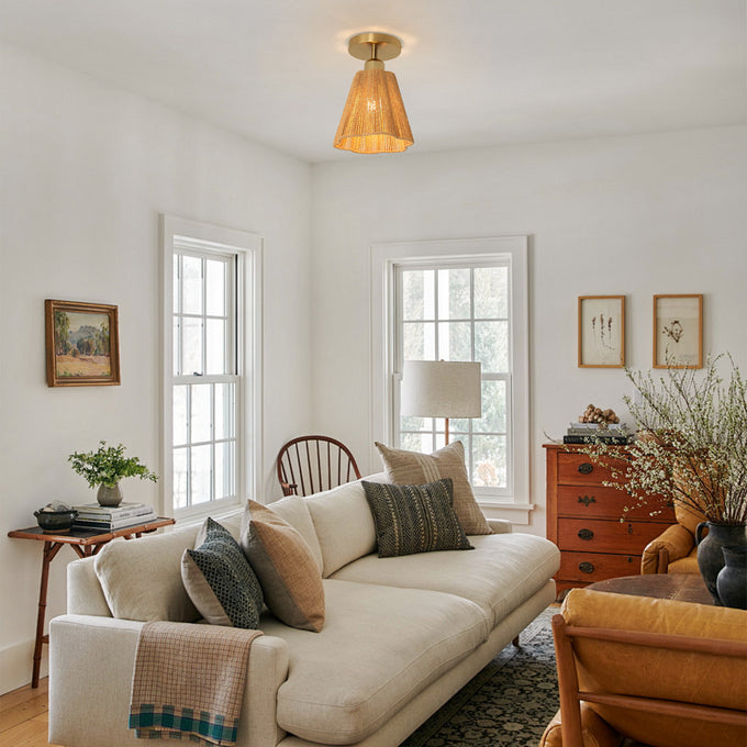 7 Inch Yves 1-Light Semi-Flush Mount Ceiling Light