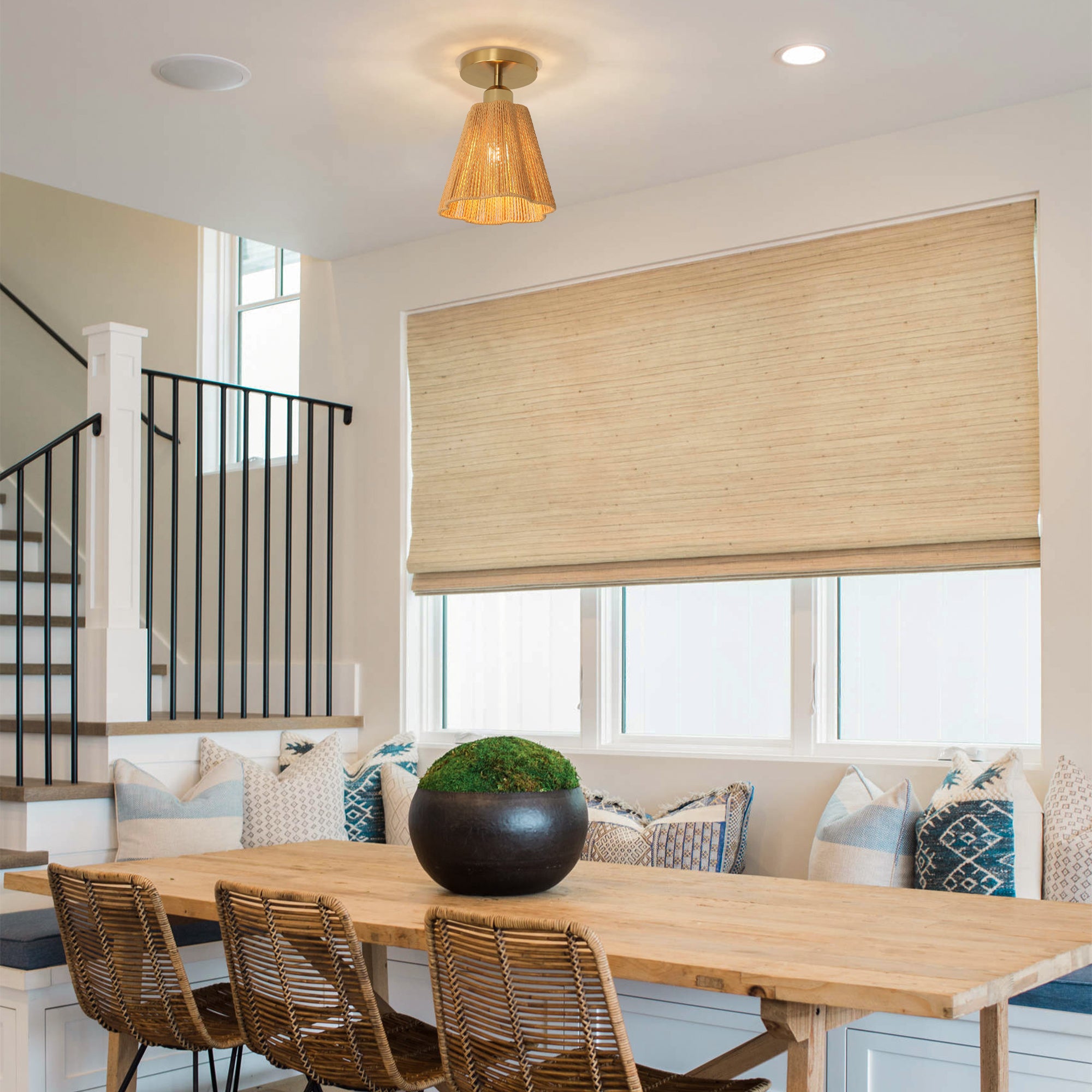 7 Inch Yves 1-Light Semi-Flush Mount Ceiling Light