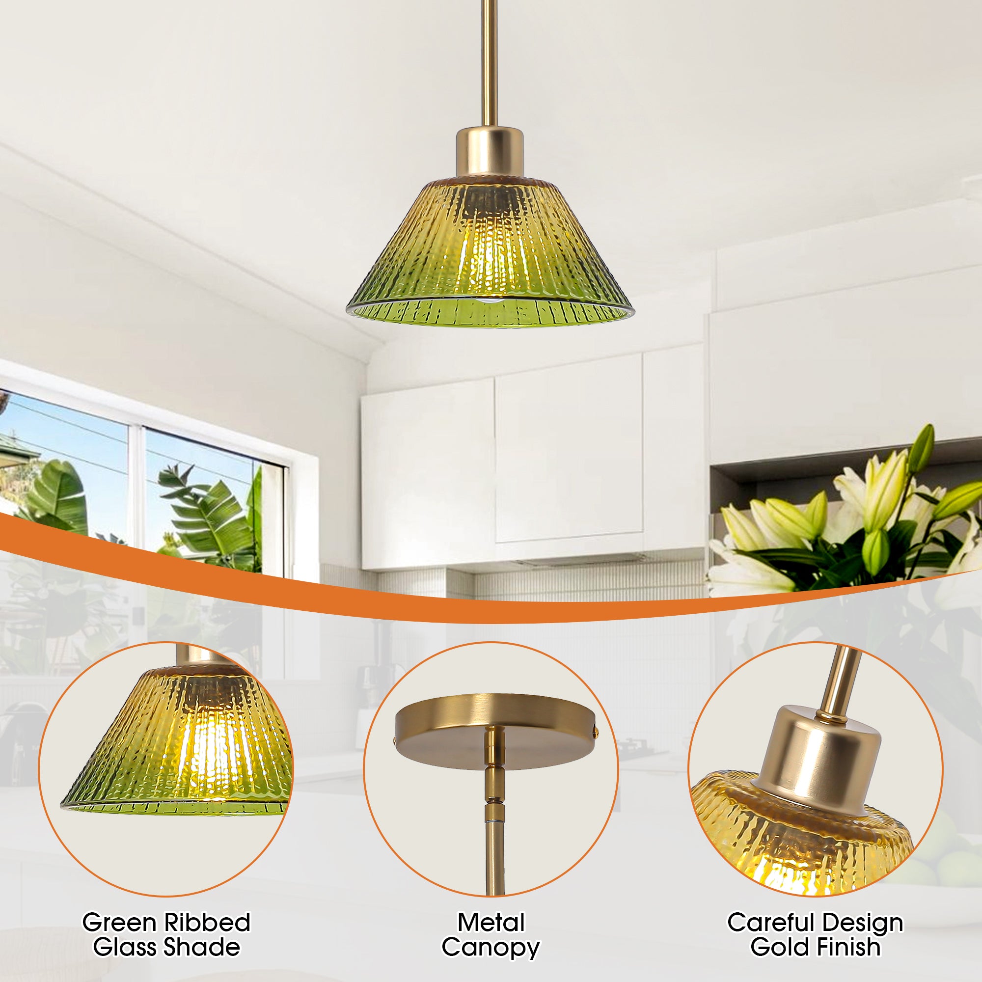 7.5 Inch Yetta 1-Light Island Pendant Light