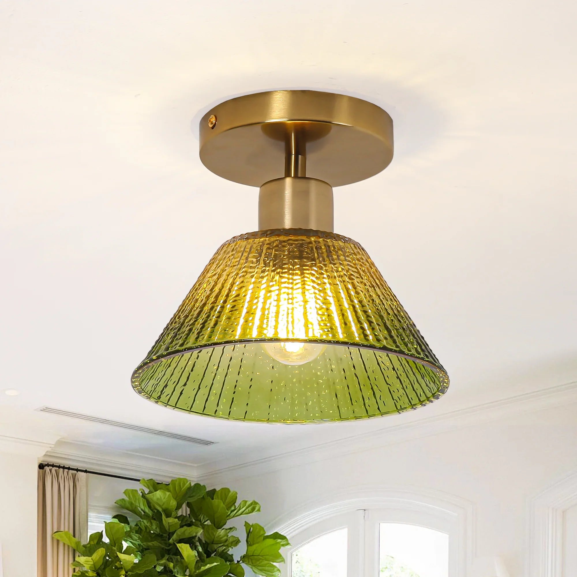 3.5 Inch Paula 1-Light Semi-Flush Mount Ceiling Light