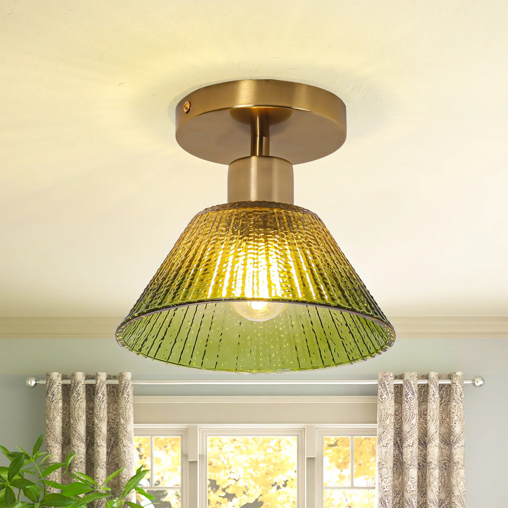 3.5 Inch Paula 1-Light Semi-Flush Mount Ceiling Light