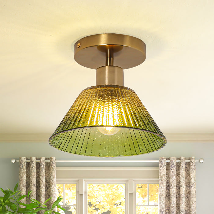 3.5 Inch Paula 1-Light Semi-Flush Mount Ceiling Light