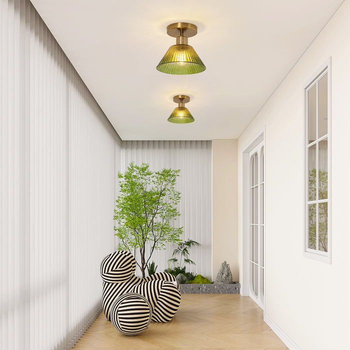 3.5 Inch Paula 1-Light Semi-Flush Mount Ceiling Light