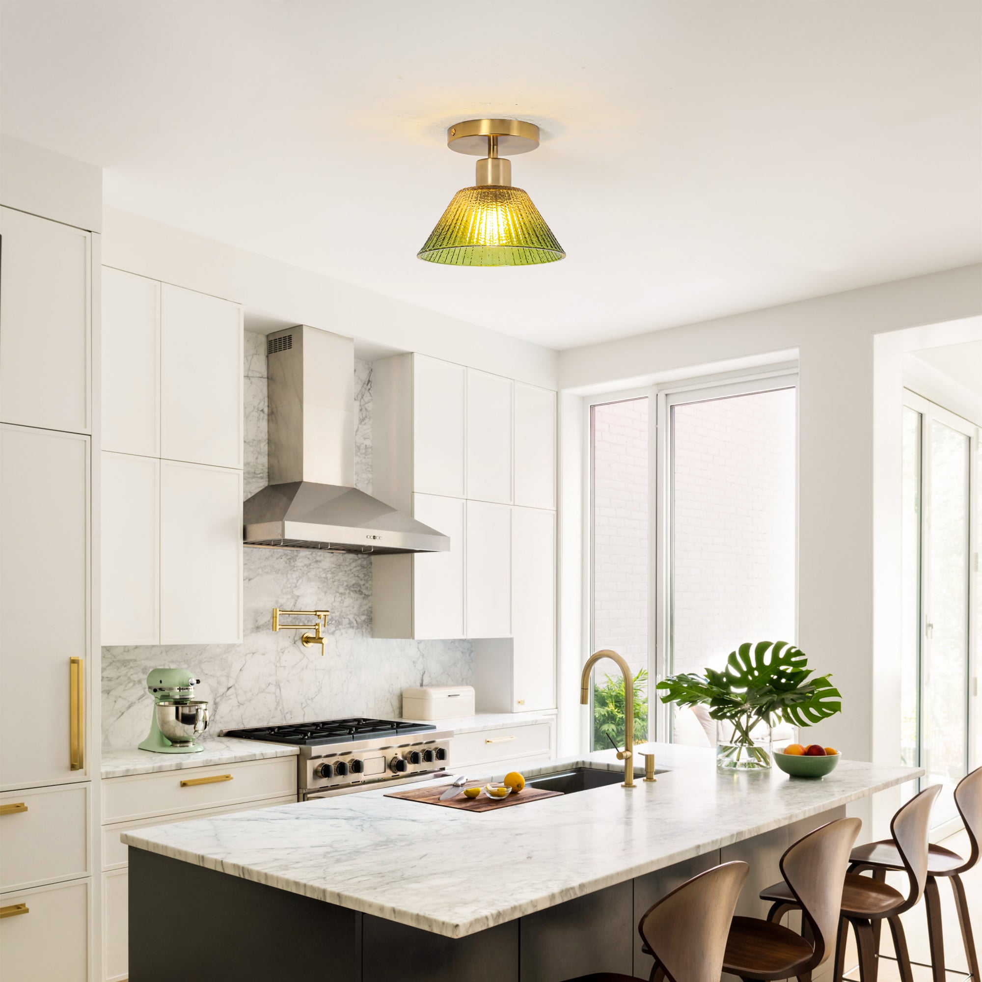 3.5 Inch Paula 1-Light Semi-Flush Mount Ceiling Light