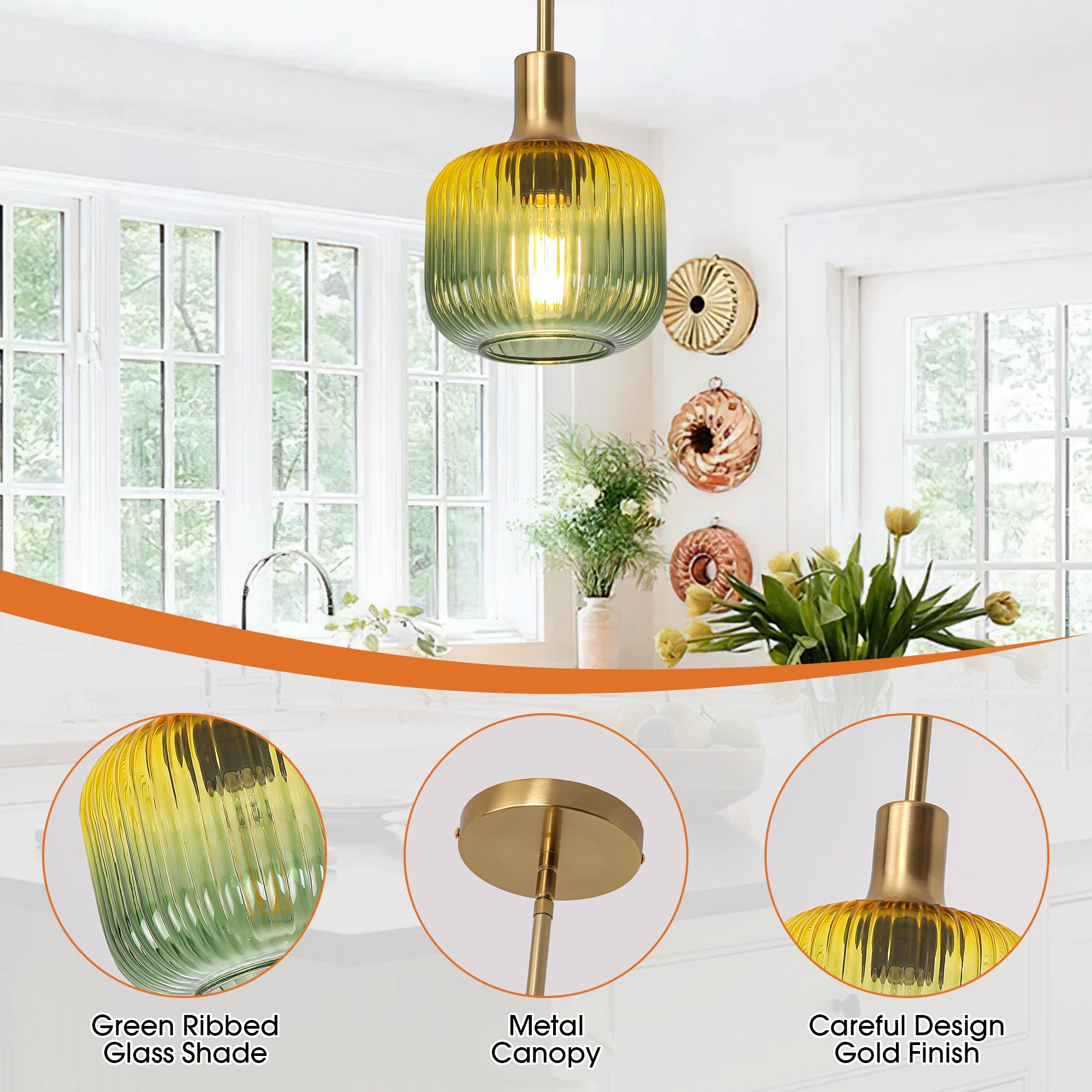 6 Inch Felix 1-Light Island Pendant Light