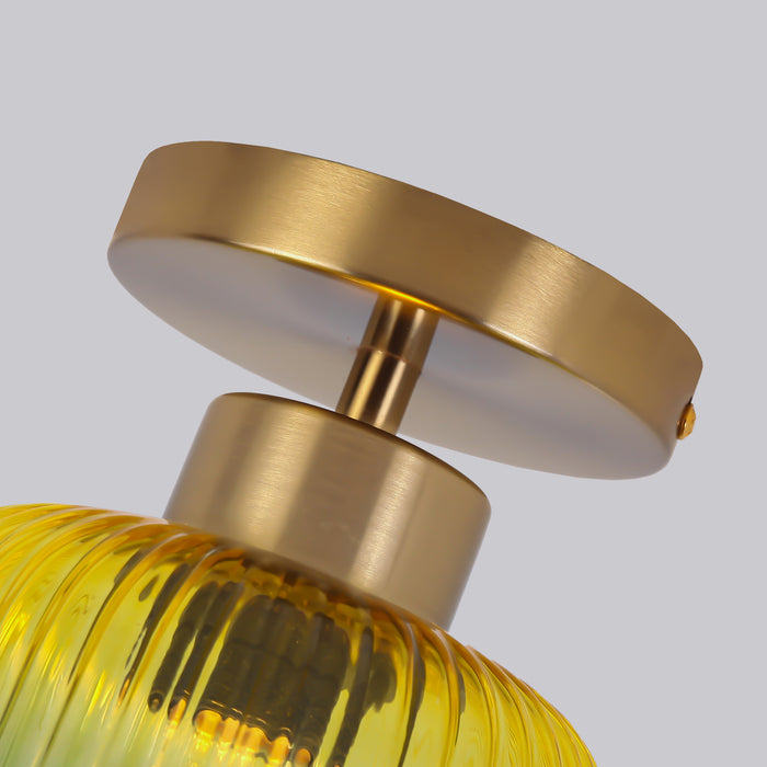 6 Inch Bard 1-Light Semi-Flush Mount Ceiling Light