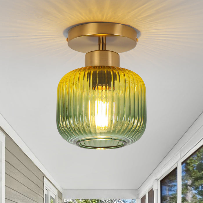 6 Inch Bard 1-Light Semi-Flush Mount Ceiling Light