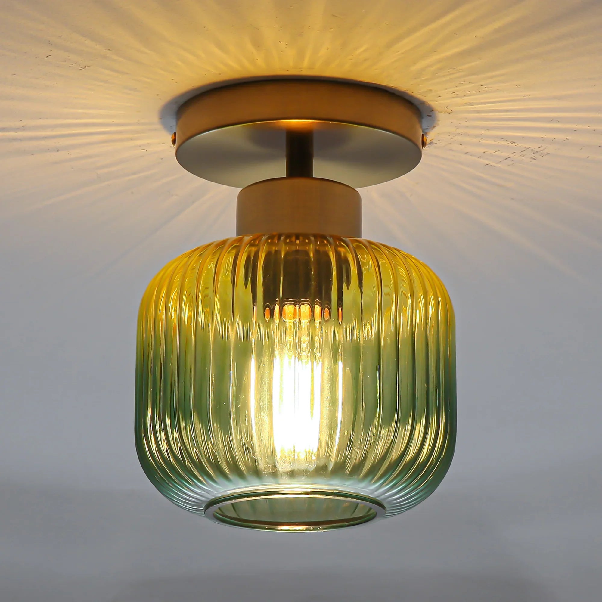 6 Inch Bard 1-Light Semi-Flush Mount Ceiling Light