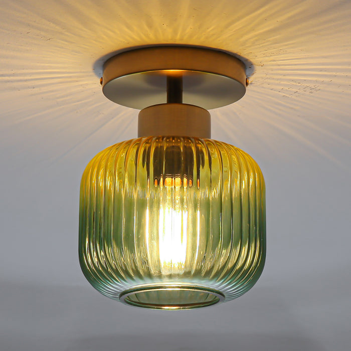 6 Inch Bard 1-Light Semi-Flush Mount Ceiling Light