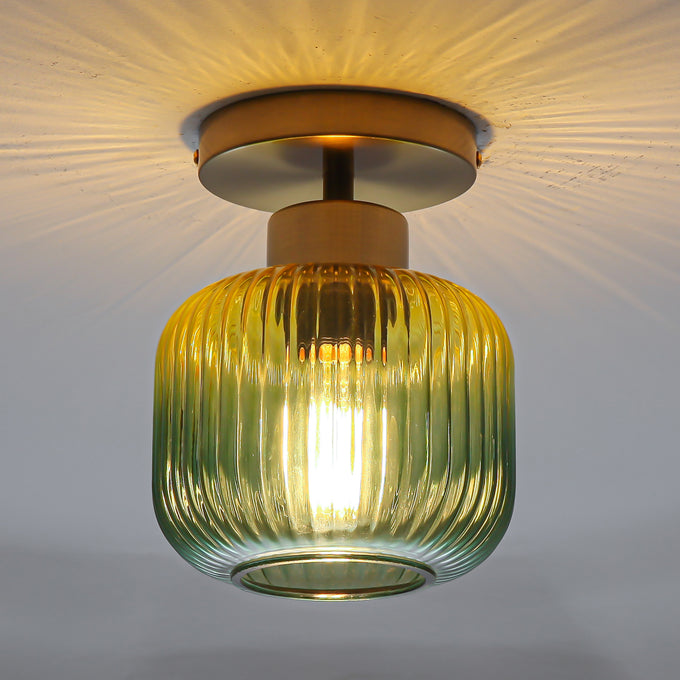 6 Inch Bard 1-Light Semi-Flush Mount Ceiling Light