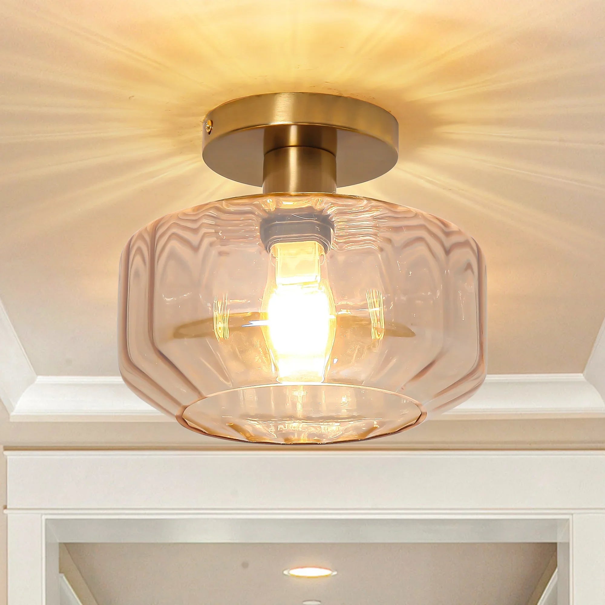 9 Inch Gerald 1-Light Semi-Flush Mount Ceiling Light