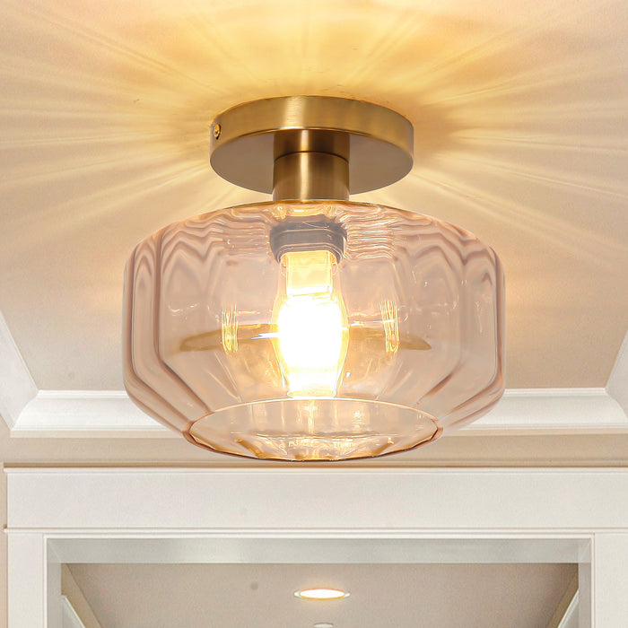 9 Inch Gerald 1-Light Semi-Flush Mount Ceiling Light