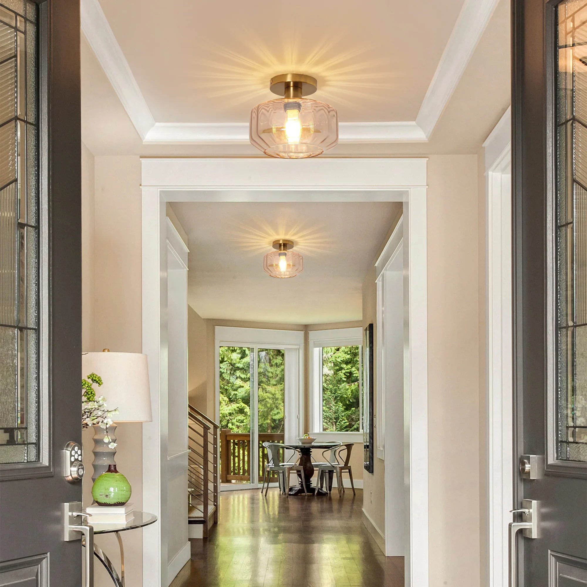 9 Inch Gerald 1-Light Semi-Flush Mount Ceiling Light