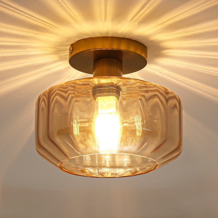 9 Inch Gerald 1-Light Semi-Flush Mount Ceiling Light