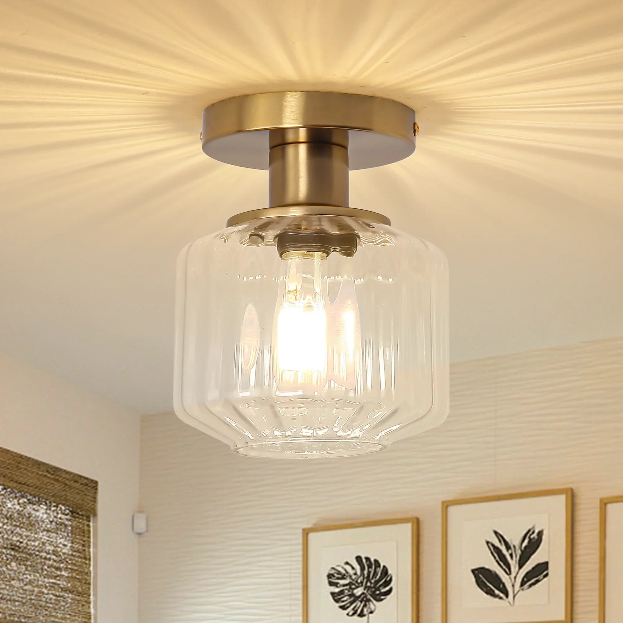 6 Inch Marico 1-Light Semi-Flush Mount Ceiling Light