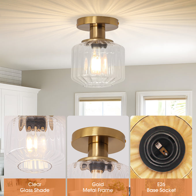 6 Inch Marico 1-Light Semi-Flush Mount Ceiling Light