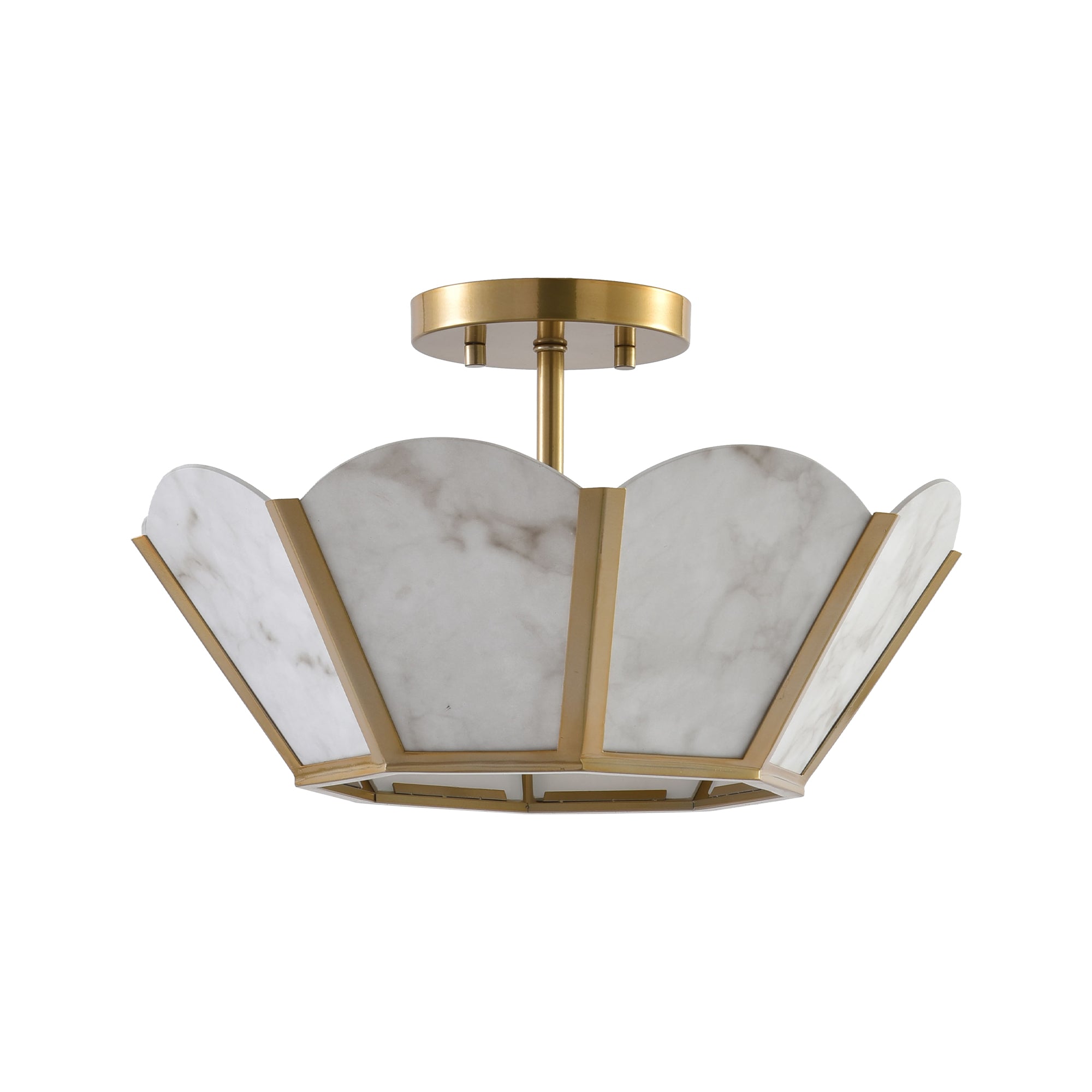 Lena 3-Light Modern Semi-Flush Mount Ceiling Light