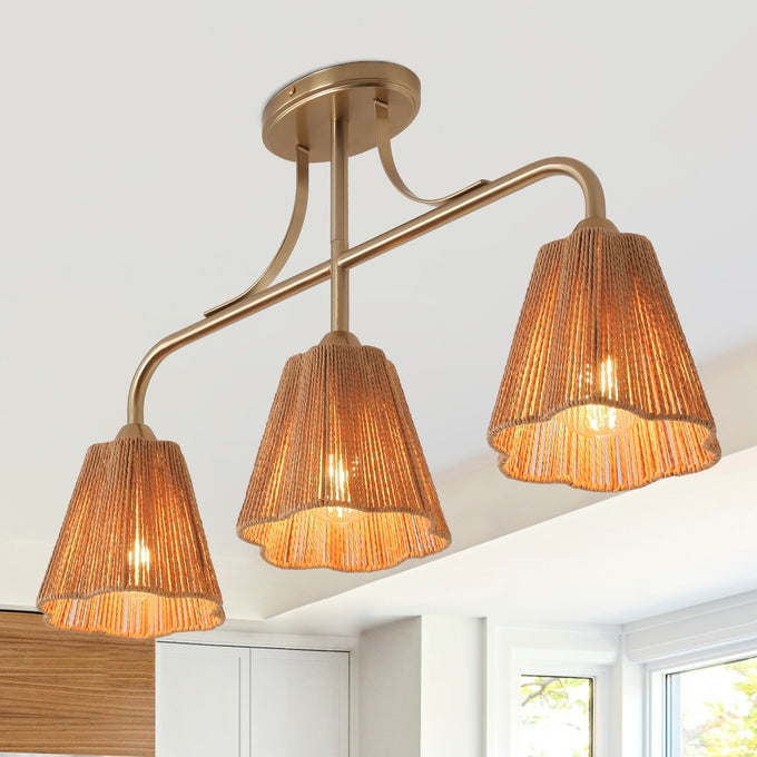 30 Inch Paddy 3-Light Chandelier