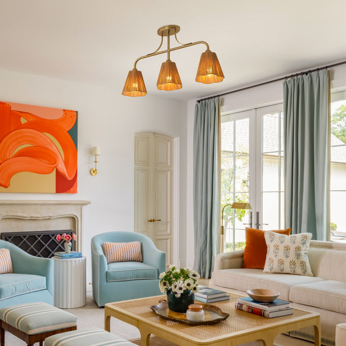 30 Inch Paddy 3-Light Chandelier