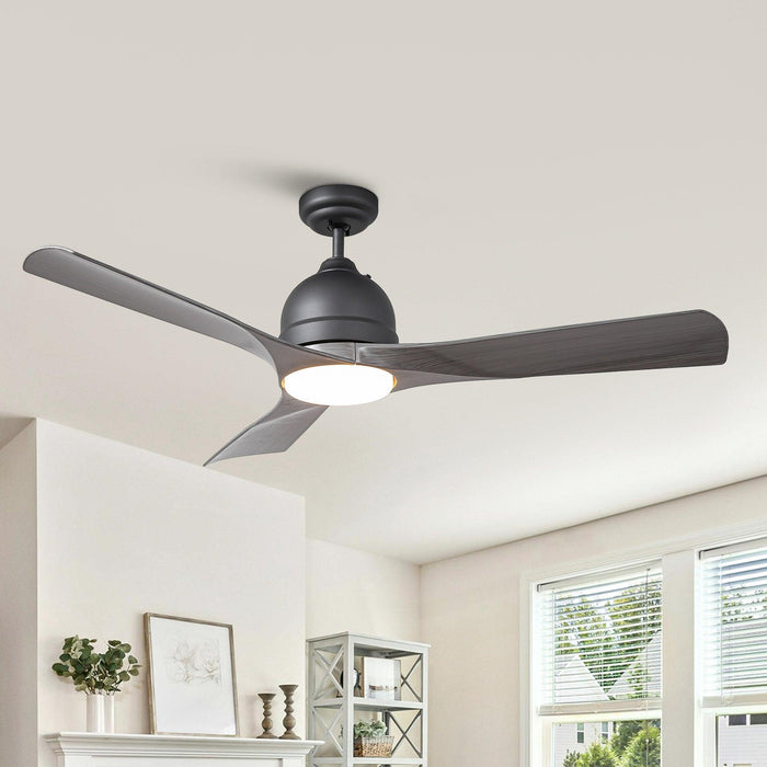 Ventilador de techo industrial LED de 54" con 3 aspas y control remoto
