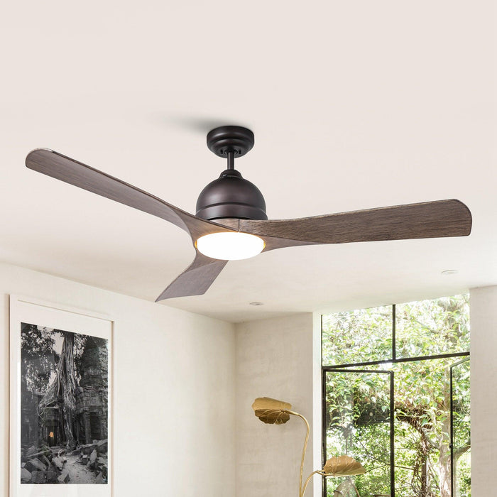 Ventilador de techo industrial LED de 54" con 3 aspas y control remoto