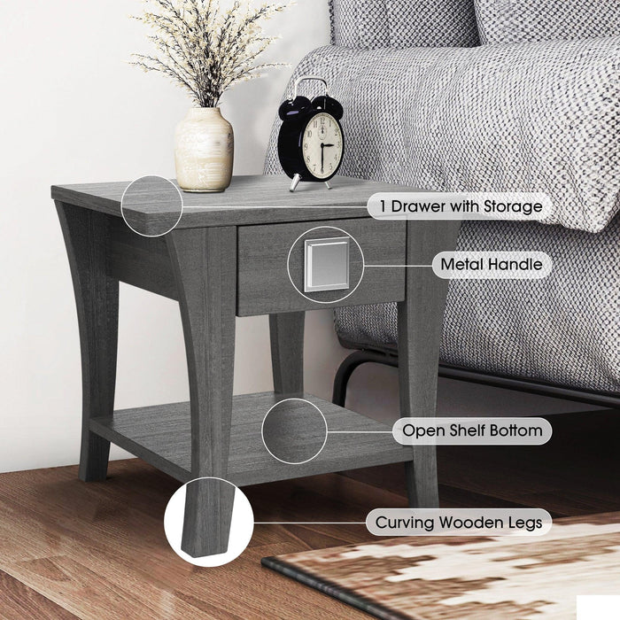 Mesa auxiliar Amity de Furniture of America, gris