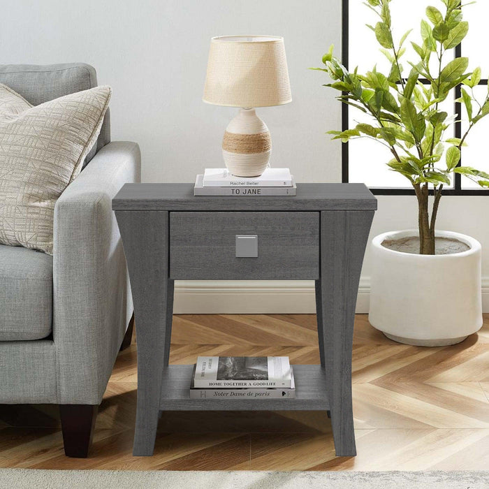 Mesa auxiliar Amity de Furniture of America, gris