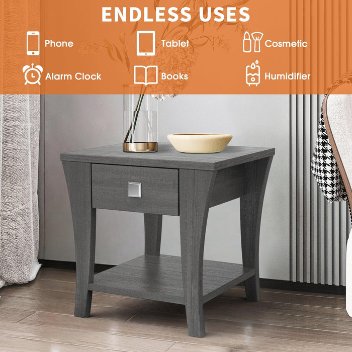 Mesa auxiliar Amity de Furniture of America, gris
