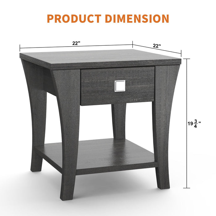 Mesa auxiliar Amity de Furniture of America, gris