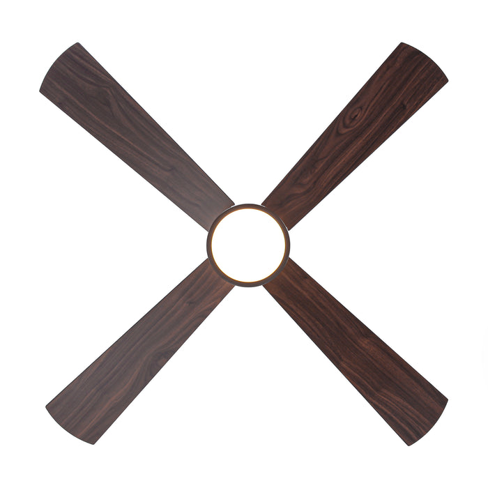 52 Inch Bucholz Industrial Dimmable RGB LED Ceiling Fan with Remote and APP Control