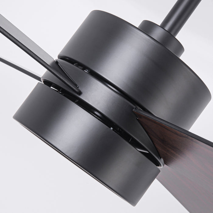 52 Inch Bucholz Industrial Dimmable RGB LED Ceiling Fan with Remote and APP Control