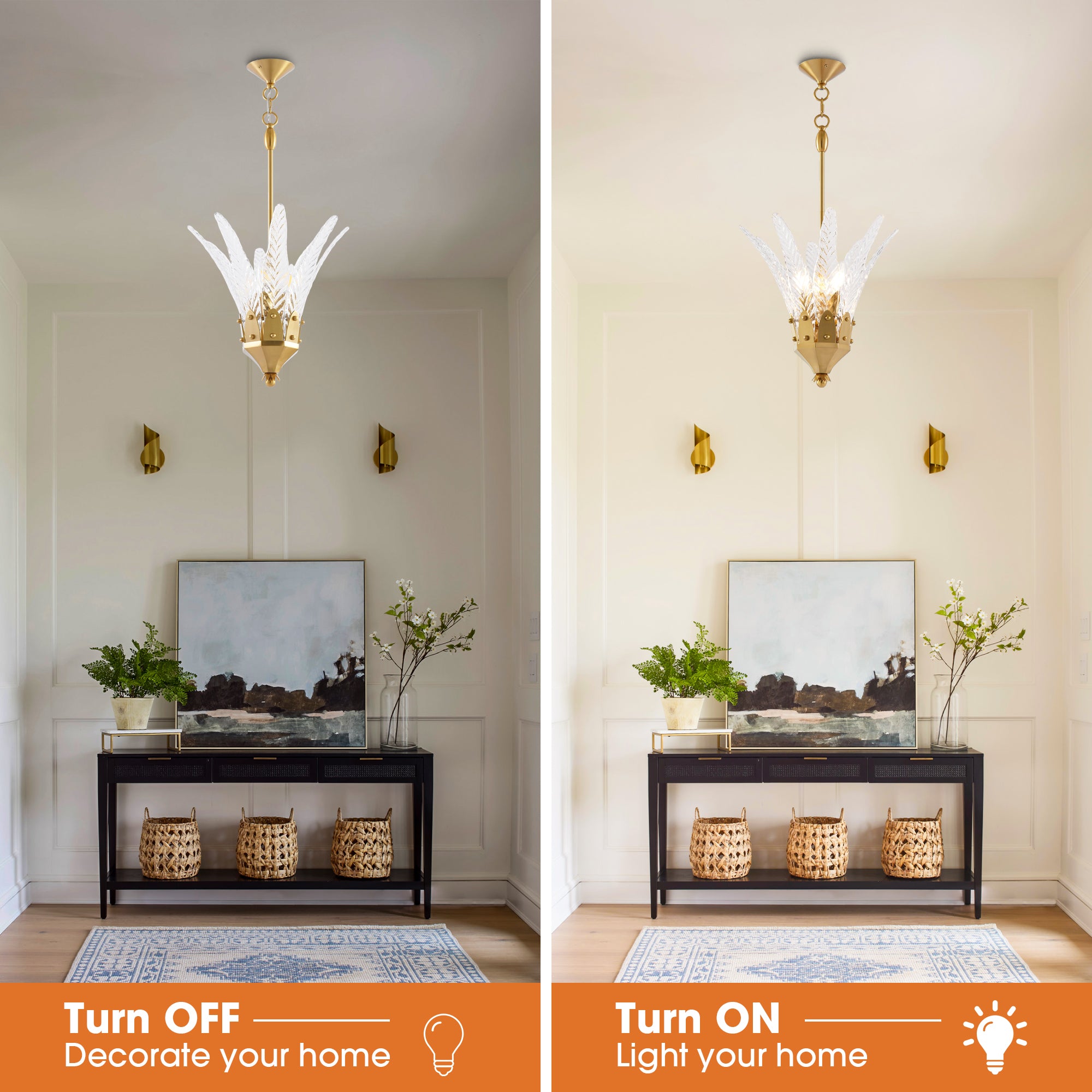 17 Inch Vito 3-Light Feather-shaped Island Pendant Light