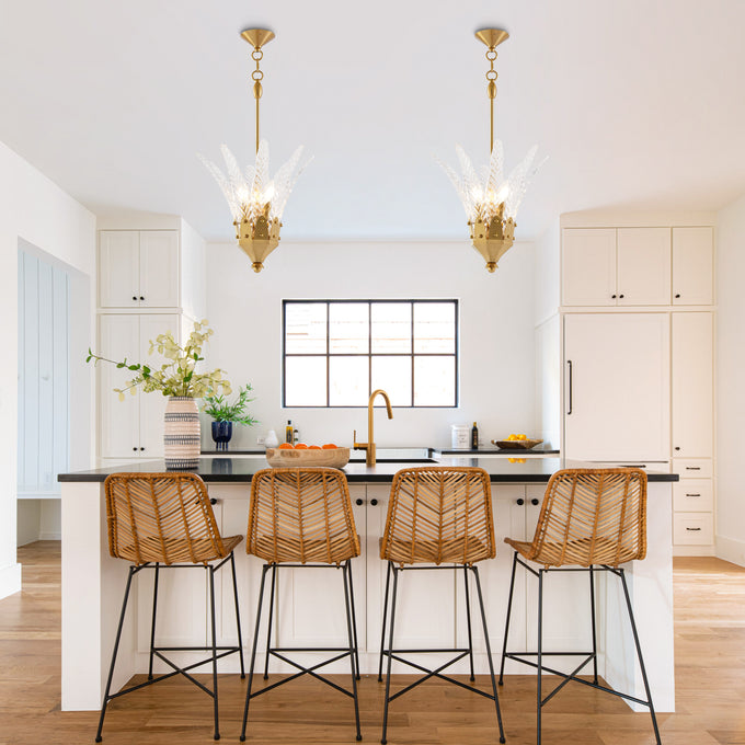 17 Inch Vito 3-Light Feather-shaped Island Pendant Light