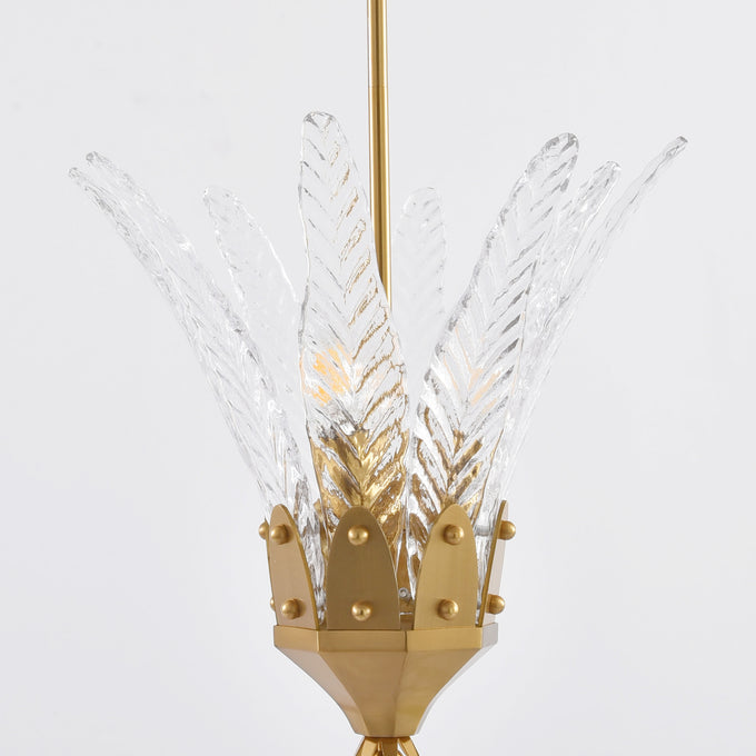 17 Inch Vito 3-Light Feather-shaped Island Pendant Light