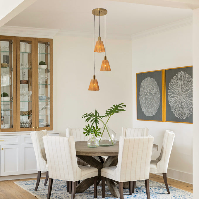 15 Inch Merle 3-Light Pendant Light