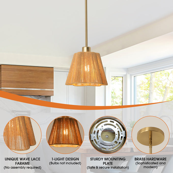 7 Inch Elsa 1-Light Island Pendant Light