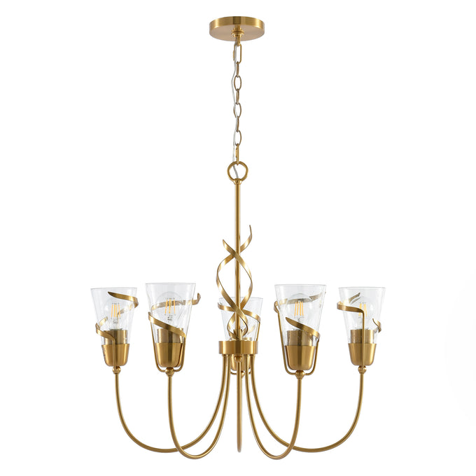 26 Inch Uriah 5-Light Golden Chandelier