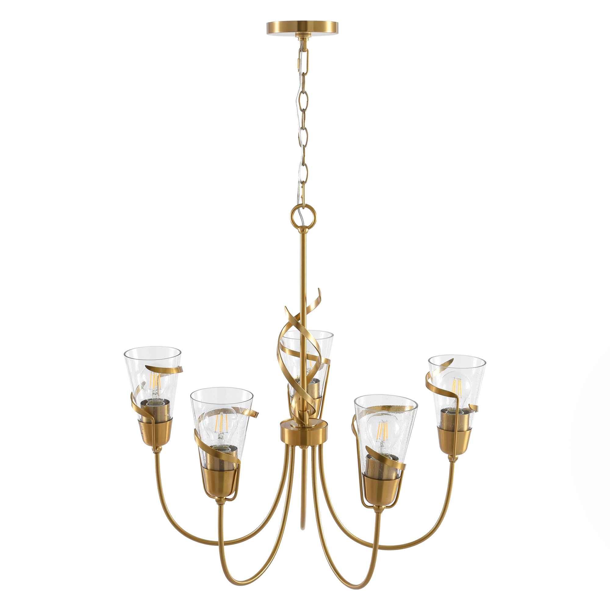 26 Inch Uriah 5-Light Golden Chandelier